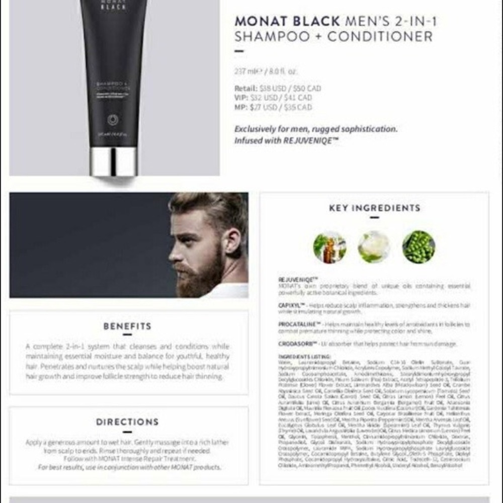 MONAT line called BLACK, it’s for unisex